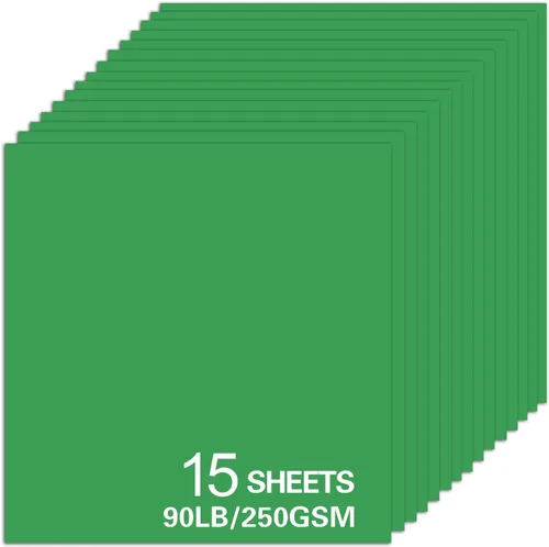 Miniatura 17 de 15 hojas de papel de cartulina negra, cartulina de 12 x 12 pulgadas para Cricut, papel de construcción grueso para hacer tarjetas, álbumes de Negro