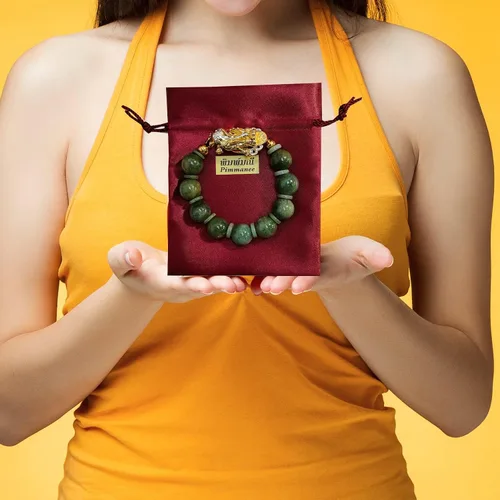 Miniatura 7 de Heavens Tvcz Pixiu - Pulsera para mujeres y hombres joyería de jadeíta con jade real espiritual positivo cuentas verdes Feng Shui dijes tailandeses