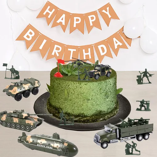 Miniatura 7 de OTONOPI Conjunto de vehículos militares variados modelos del ejército, helicóptero, tanque submarino, coche blindado, camión de transporte Panzer