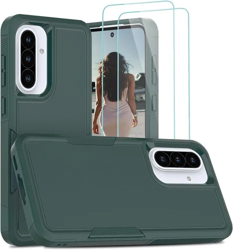 Miniatura 92 de Jeylly Compatible con Samsung Galaxy A22 5G Funda, Funda Samsung A22 5G con 2pcs protectores de pantalla de vidrio templado