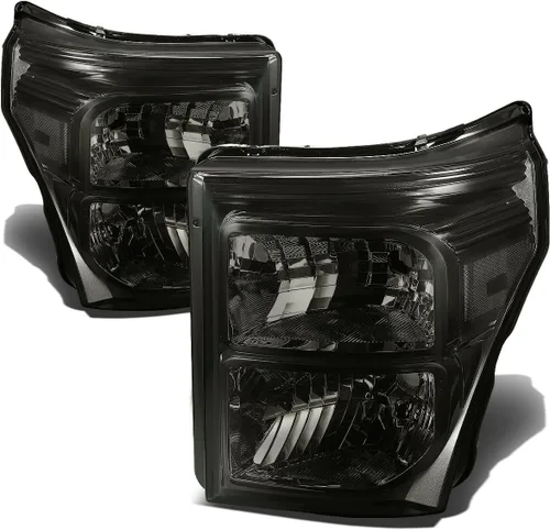 Miniatura 8 de DNA MOTORING Conjunto de faros delanteros compatible con 11-16 F-250 / F-350 / F-450 / F-550 Super Duty, ámbar negro, HL-OH-FSU13-BK-AM