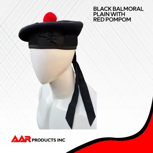 Miniatura 6 de AAR Gorros Glengarry Balmoral Kilt Scottish para hombre en dados y lisos 100% lana Piper 52-62