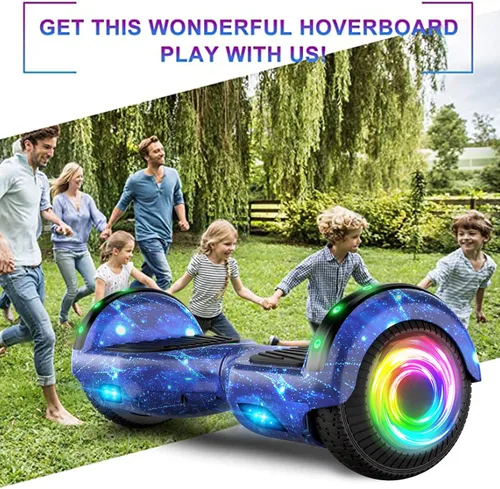 Miniatura 7 de SISIGAD Scooters for Kids Ages 7-12, with Built-in Bluetooth Speaker and 6.5" Colorful Lights Wheels, Safety Certified Self Balancing Scooter J-azul