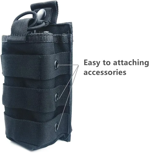 Miniatura 5 de Molle Tactical - Funda universal de nailon para radio compatible con Baofeng Midland Motorola Walkie talkies