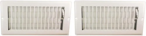 Miniatura 2 de DANCO Registro de piso de acero de 4 x 10 pulgadas con caída de 1-5/16 pulgadas, blanco, 1 paquete (62070)