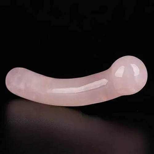 Miniatura 5 de BEINUANCRYSTAL - Rodillo curvo de cuarzo rosa de cristal natural de 170 a 7.087 in para mujer, color rosa