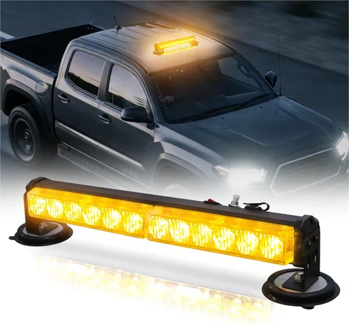 Luz estroboscópica de emergencia ámbar, baliza de seguridad intermitente magnética recargable inalámbrica, lámpara para remolque de 12 LED, luz de