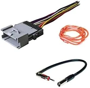 Arnés de cable estéreo para automóvil y adaptador de antena para algunos Buick Chevrolet GMC Hummer Isuzu Oldsmobile Pontiac- 03-06 Silverado,