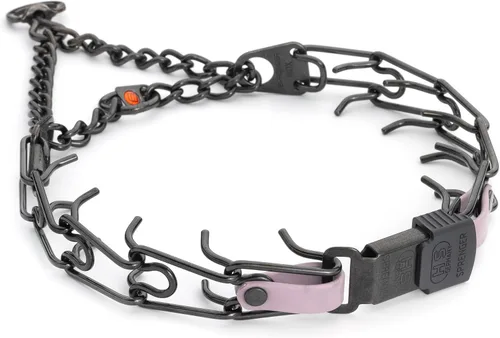 Miniatura 17 de Collar para Perro Herm Sprenger de Acero Inoxidable Negro con Hebilla de Liberación Rápida ClicLock y Inserción de Biothane Collar de Entrenamiento