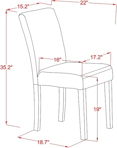 Miniatura 13 de East West Furniture DLAB3-BLK-06 - Juego de comedor de 3 piezas para espacios pequeños, contiene una mesa de comedor redonda con Dropleaf y 2 sillas