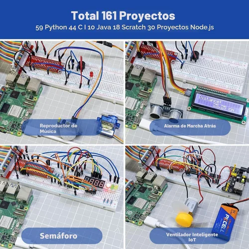 Miniatura 6 de SunFounder Raphael Ultimate Starter Kit para Raspberry Pi 5 4 B 3B B+ 400, Zero 2 W, cumple con RoHS, Python, C Java, tutoriales en línea y cursos