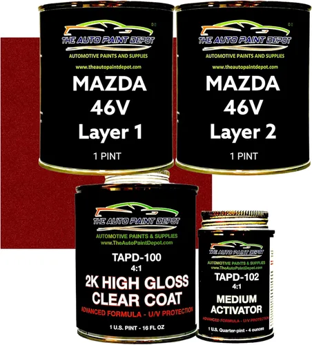 Auto Paint Depot The For 2021 Mazda CX-3, CX-30, CX-5, CX-9, MX-5, Mazda2, Mazda3, Mazda6 Tricoat rojo (pinta, Tricoat rojo brillante (46 V))