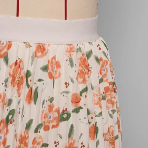 Miniatura 193 de GRACE KARIN - Falda plisada de gasa para mujer, con cintura alta y elástica, vuelo, corte acampanado y longitud por debajo de la rodilla