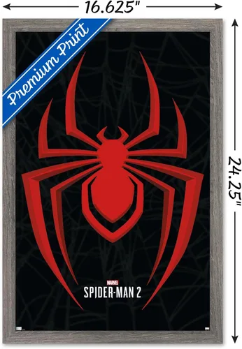 Miniatura 3 de Trends International Marvel's Spider-Man 2 - Póster de pared con icono de Miles Morales, 22.4 pulgadas de largo x 14.7 pulgadas de ancho, versión