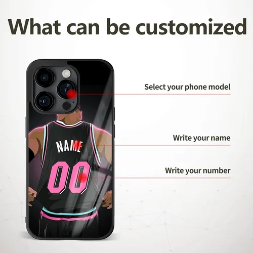 Miniatura 4 de Fundas de teléfono de baloncesto personalizadas para iPhone 6 7 8 11 12 13 14 15 16 17 Pro Max Plus Mini X para Samsung A03 A13 A14 A16 A17 A51 A52