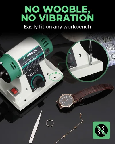 Miniatura 6 de Pulidora de banco con accesorios de velocidad variable ajustable Kit de herramientas de máquina pulidora de torno de banco multifunción
