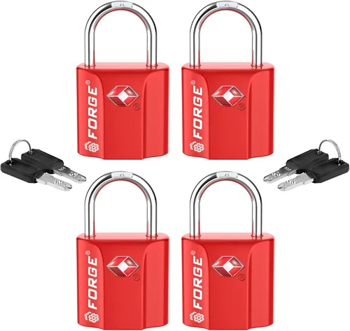 Miniatura 14 de Cerraduras de equipaje aprobadas por la TSA, cerraduras de viaje con llave de hoyuelo ultra seguras con cuerpo de aleación de zinc