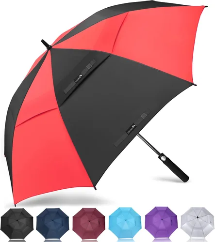 Miniatura 38 de ZOMAKE - Paraguas de golf a prueba de viento, extragrande, de gran tamaño, de doble dosel resistente para lluvia, juegos deportivos y carrito