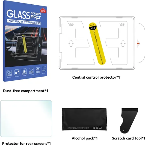 Miniatura 7 de OZPYKAE Protector de pantalla Highland para Tesla New Model Y Juniper 2025 y Model 3 (2024-2026), protector de pantalla Highland, protector