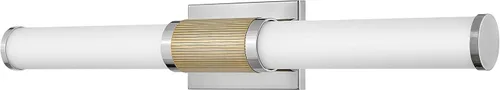 Miniatura 3 de Hinkley 50063BN Zevi - Lámpara LED grande para tocador de baño, barra de baño de ópalo grabado, moderno puño de dos tonos, se monta vertical u