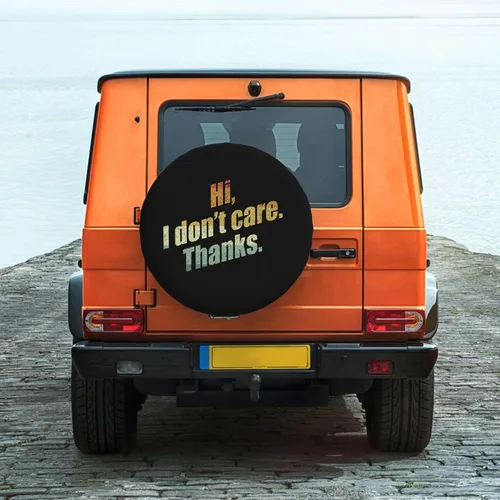 Miniatura 8 de Funny Hi I Don't Care Thanks - Fundas universales impermeables para neumáticos de repuesto para remolque, SUV, RV, automóvil, camión y muchos