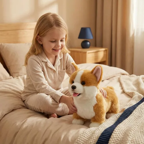 Miniatura 7 de CU-MATE Juguetes eléctricos de peluche para perros de 12 pulgadas, juguete electrónico de peluche para perro, robot interactivo, juguete interactivo