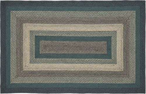 Miniatura 11 de VHC Brands Pine Grove, alfombra trenzada de yute, tapete de medio círculo, verde, 16.5 x 34 pulgadas