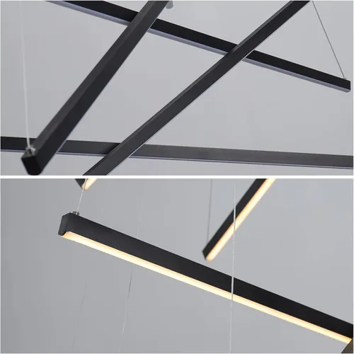 Miniatura 3 de JAYMP Candelabros LED modernos, lámpara colgante regulable para techo alto, sala de estar, comedor, escalera, restaurante, Sputnik, lámpara colgante