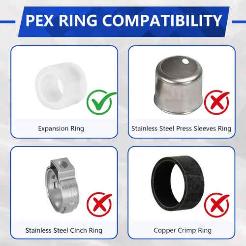 Miniatura 4 de Paquete de 5 YVSKM) 1/2" PEX-A Expansión × 1/2" Hembra NPT codo NPT, conexión roscada de flujo completo de latón sin plomo, certificado ASTM F1960