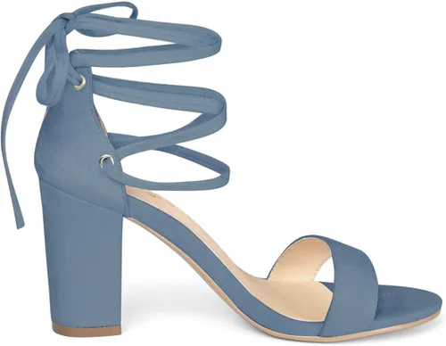Miniatura 6 de Allegra K - Sandalias de tacón alto con cordones para mujer