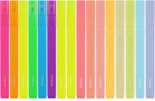 YISAN - Marcadores Pastel Sin Sangrar, Bolígrafos Bíblicos de Colores Surtidos, Punta Suave para Libro, Diario, 70962 Clásico y Pastel