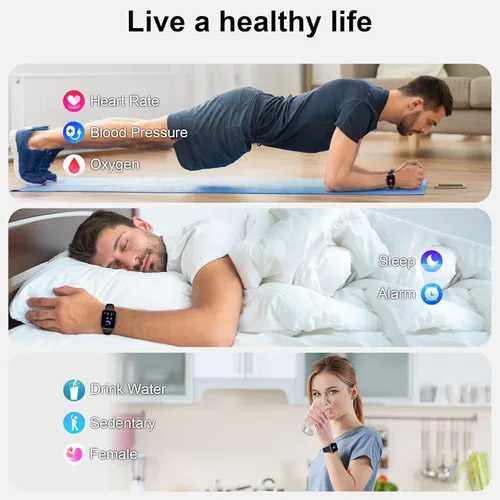 Miniatura 3 de Smart Watch for Women with Bluetooth Call Answer/Dail,1.75" DIY Dial Fitness Watch with Heart Rate Sleep Monitor Step Counter Calorie 120+Sport