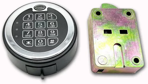 Miniatura 2 de Teclado digital electrónico con bloqueo de retardo de tiempo para caja fuerte, hasta 5 códigos de usuario, retardo de tiempo de 0 a 59 minutos