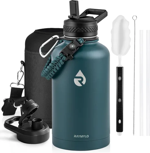 Miniatura 46 de RAYMYLO Botella de agua aislada de 24 onzas, de acero inoxidable con triple pared al vacío (fría durante 48 horas, caliente durante 24 horas), a