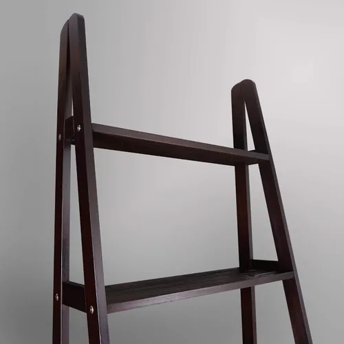Miniatura 11 de Casual Home Librería con forma de escalera de 5 estantes de madera 100% sólida, estándar, color expreso Espresso