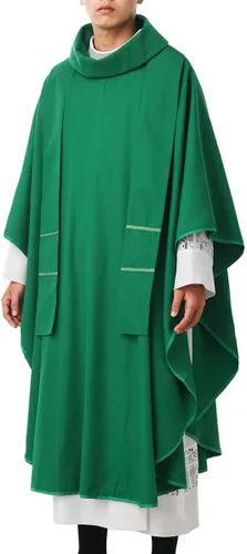 Miniatura 2 de BLESSUME Esperanza/Espíritu Iglesia Sacerdotes Sólidos Casulla Misas Vestiduras