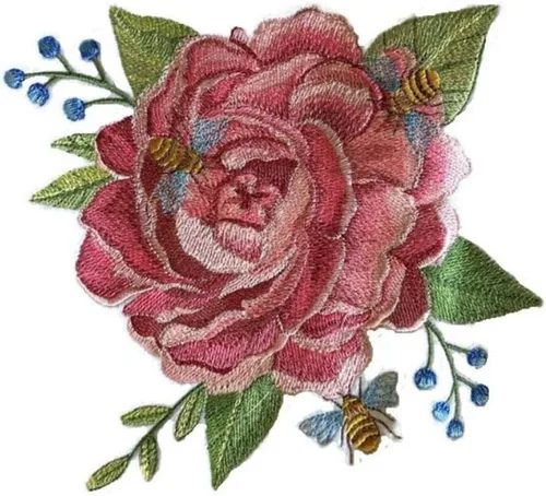 Miniatura 3 de Personalizado y único (floración de verano) flores bordadas para planchar y coser [6.85 pulgadas de ancho x 7.53 pulgadas de alto]