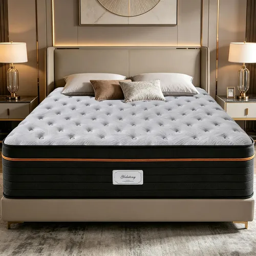 Miniatura 55 de Colchón tamaño individual de 10 pulgadas en una caja, espuma viscoelástica híbrida y resortes embolsados, 7 zonas para dormir de espalda y de lado