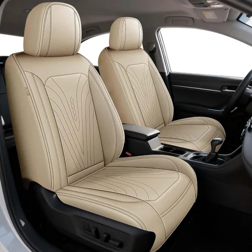Miniatura 19 de DISUTOGO 2 Fundas para Asientos Delanteros Compatibles con Hyundai Tucson 2010-2024 2025 2026: Fundas de Asiento de Coche de Cuero Impermeables