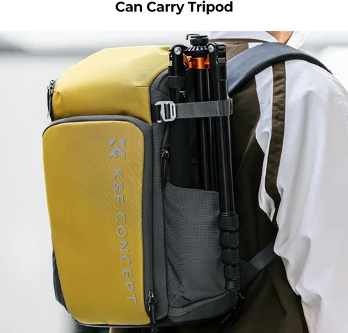 Miniatura 8 de K&F CONCEPT Mochilas profesionales para cámaras de 25L de gran capacidad para fotógrafos, impermeables, mochila para cámara de fotografía para Lemon