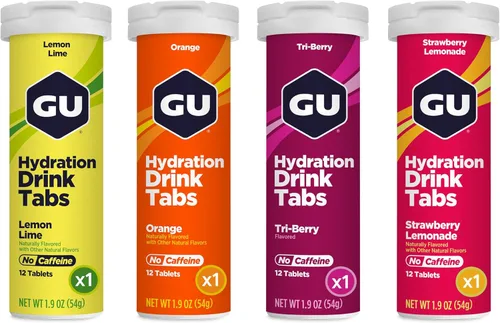 GU Energy Tabletas de bebida con electrolitos de hidratación, bebida deportiva de resistencia mejorada para correr, ciclismo, triatlón, 4 unidades