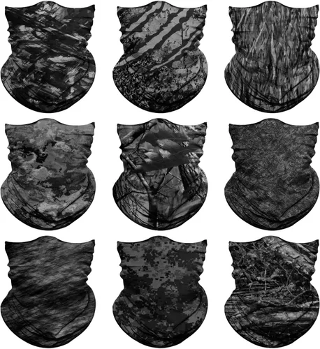 Miniatura 21 de Polaina para el cuello para hombres y mujeres, bandana para la cabeza, bufanda para la cara, cubrebocas, calentador, pasamontañas, sin costuras
