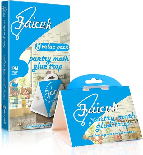 Faicuk Trampas para polillas de despensa con atracción de feromonas para el hogar, la cocina y el almacén, inodoro, sin insecticidas y no tóxicas
