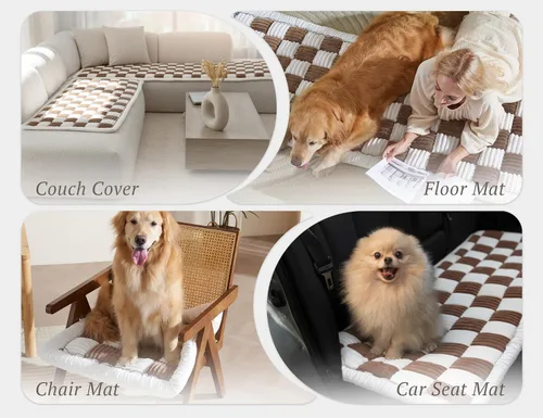 Miniatura 5 de Funda de cojín de sofá para perros, funda de sofá lavable para mascotas, fundas de sofá para loveseat, fundas deslizables, manta protectora de sofá