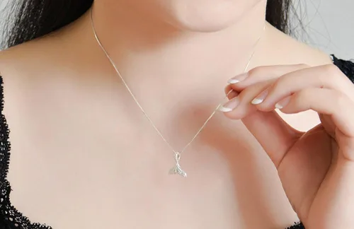 Miniatura 2 de TMCO Girl S925 - Collares de plata de ley con forma de cola de sirena