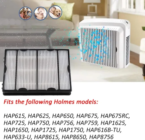 Miniatura 4 de HAPF600 - Filtro de repuesto compatible con Holmes, reemplaza los filtros de aire HAPF600D (B) HAPF600D-U2 HAP615, HAP625, HAP650, HAP675RC, HAP725