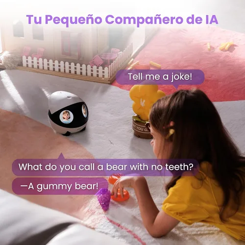 Miniatura 5 de Enabot EBO Air 2 Plus FamilyBot 3K Cámara Doméstica Robot: Cámara para Interior, Robot Acompañante Movible, Video de 2 Vías, Modo de Chat de IA
