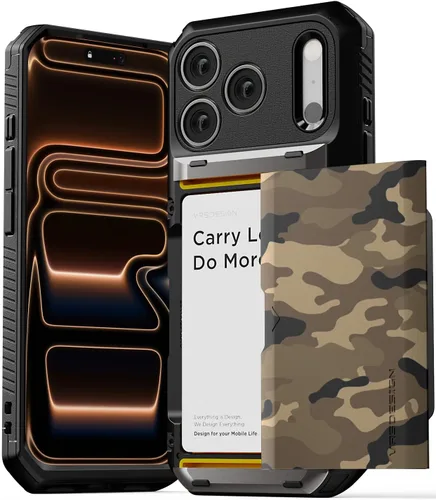 Miniatura 22 de VRS DESIGN Damda Glide Pro - Funda para iPhone 13 Pro, resistente funda semiautomática [4 tarjetas] con soporte para ranura para tarjetas compatible