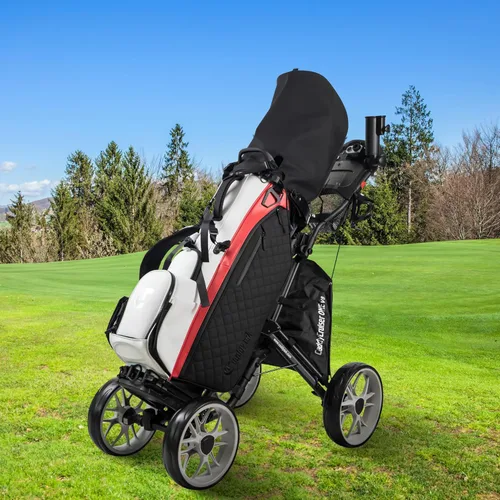 Miniatura 2 de CaddyTek - Carrito de golf con 4 ruedas, Caddy Cruiser One versión 8 1, plegable con un clic, ligero, carrito de caddie, compacto, fácil de abrir