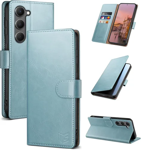 Miniatura 22 de SUANPOT para Samsung Galaxy S23 +/ Plus Funda tipo cartera con bloqueo RFID, soporte para tarjetas de crédito, funda protectora de libro tipo Flip